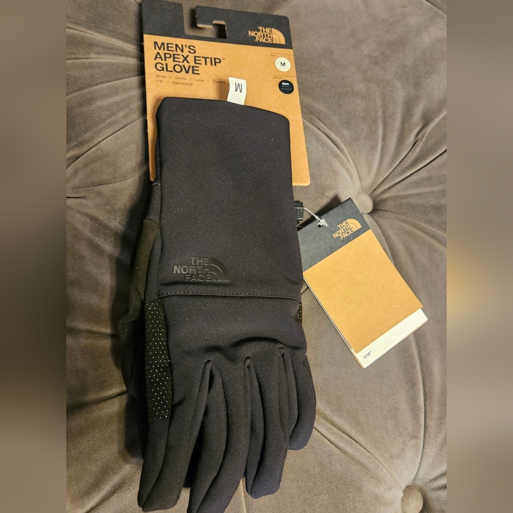 The North Face Men's Apex Etip Gloves - Black, Size Medium (NWT)